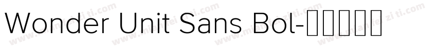 Wonder Unit Sans Bol字体转换